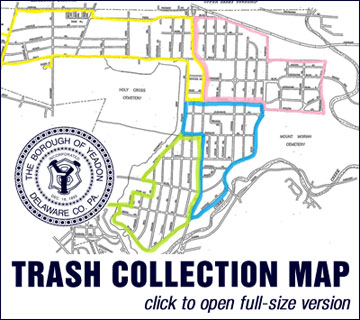 Yeadon Trash Collection Map