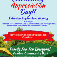 Saturday Sep. 17 from 1-7PM: 4th Annual Community Appreciation Day