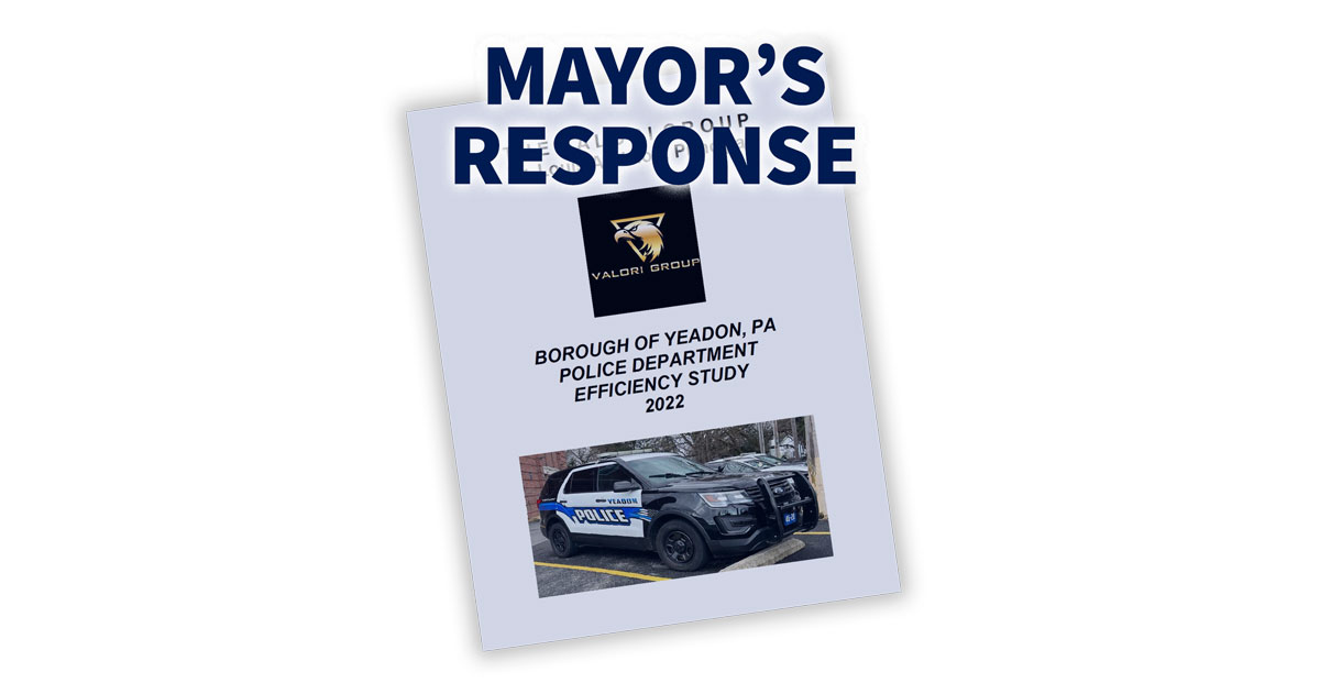 Mayor Hepkins Response to Police Report