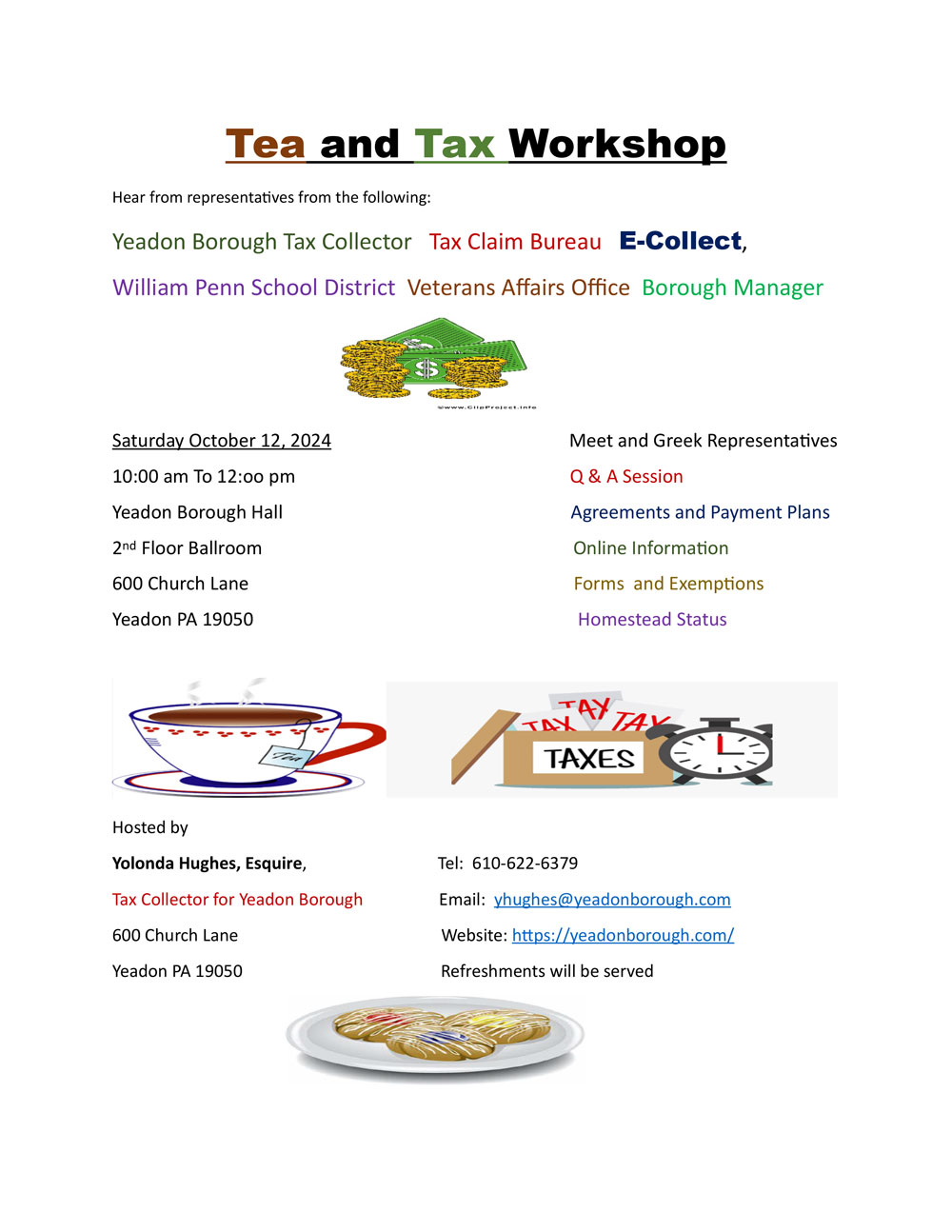 Tea and Tax Workshop
