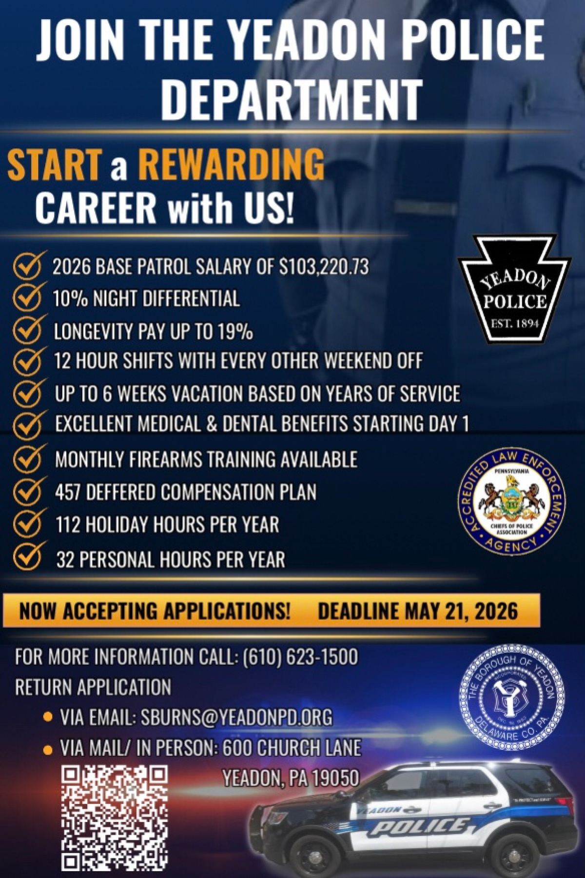 JOIN THE YEADON POLICE