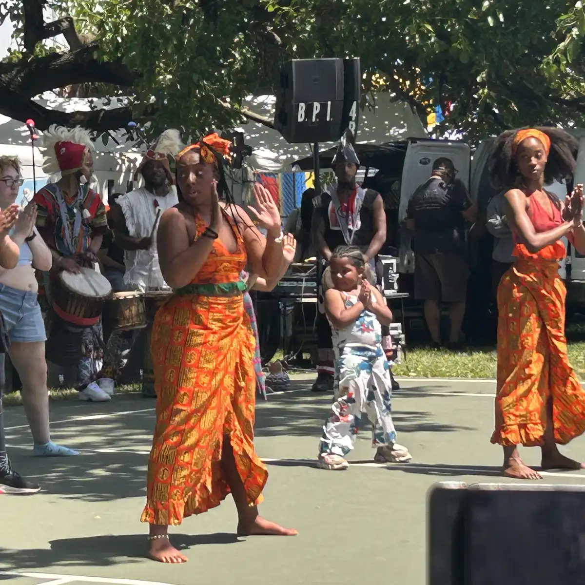Dancers performing